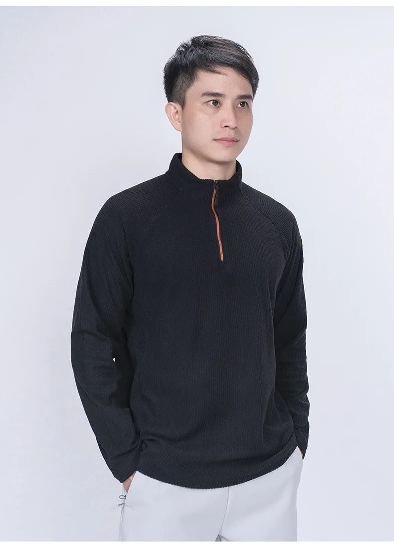 Men's Tactical Grid Fleece Pullover | Comfortable Warm Layer