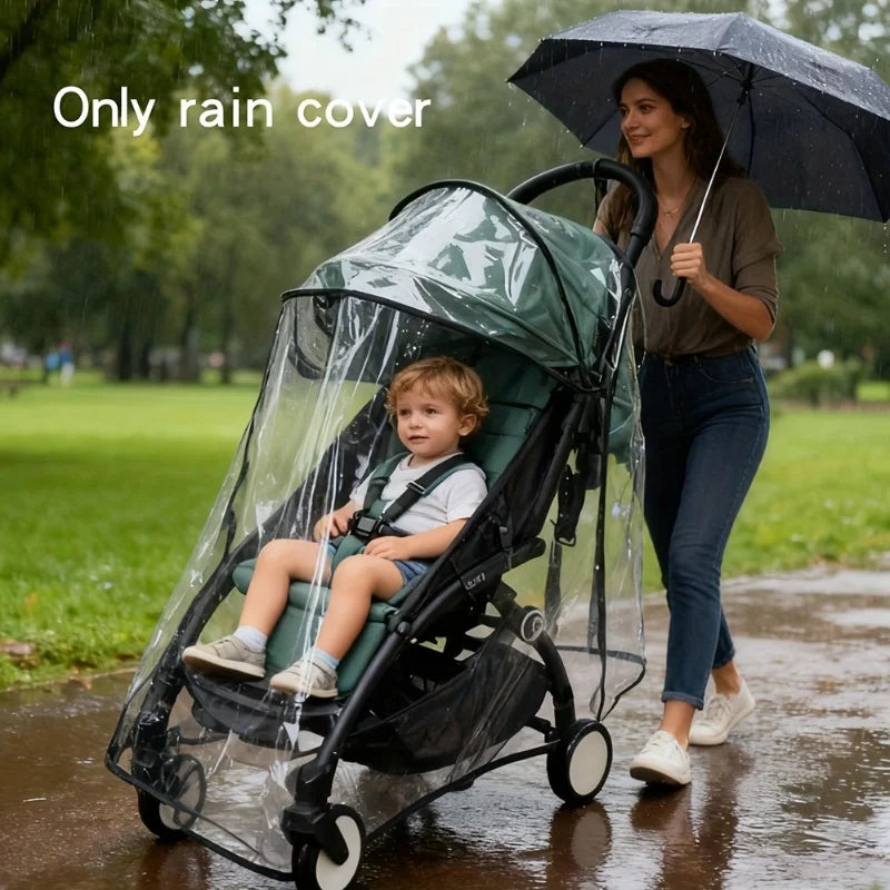 Premium Stroller Rain Cover with Dual Ventilation Holes & Double Zippers | Essential Outdoor Accessory for Babies & Toddlers