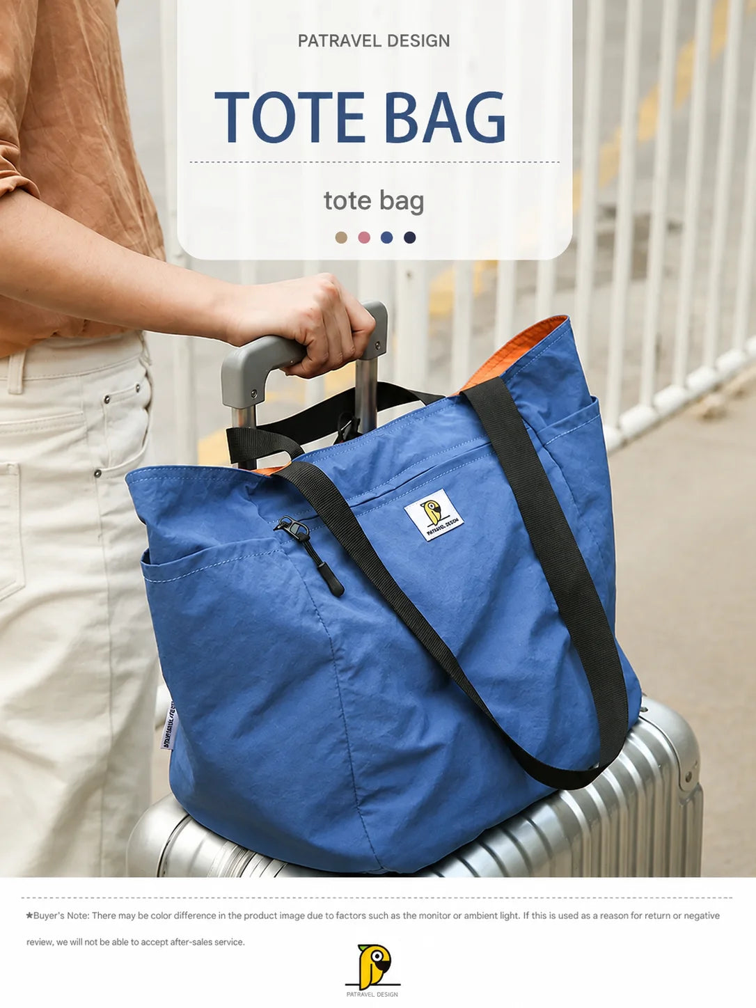 Reversible Large Capacity Travel Tote Bag | Foldable Duffle for All