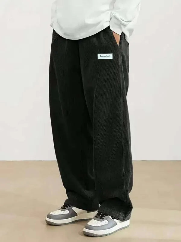 Men's Casual Corduroy Straight Leg Pants | Multi-Functional Travel Wear