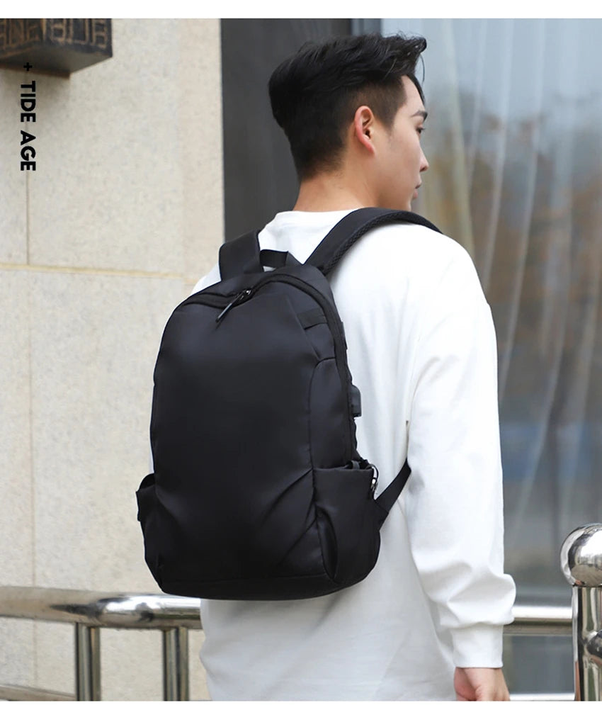 Cute Waterproof Men's Business Laptop Backpack with Cat Print