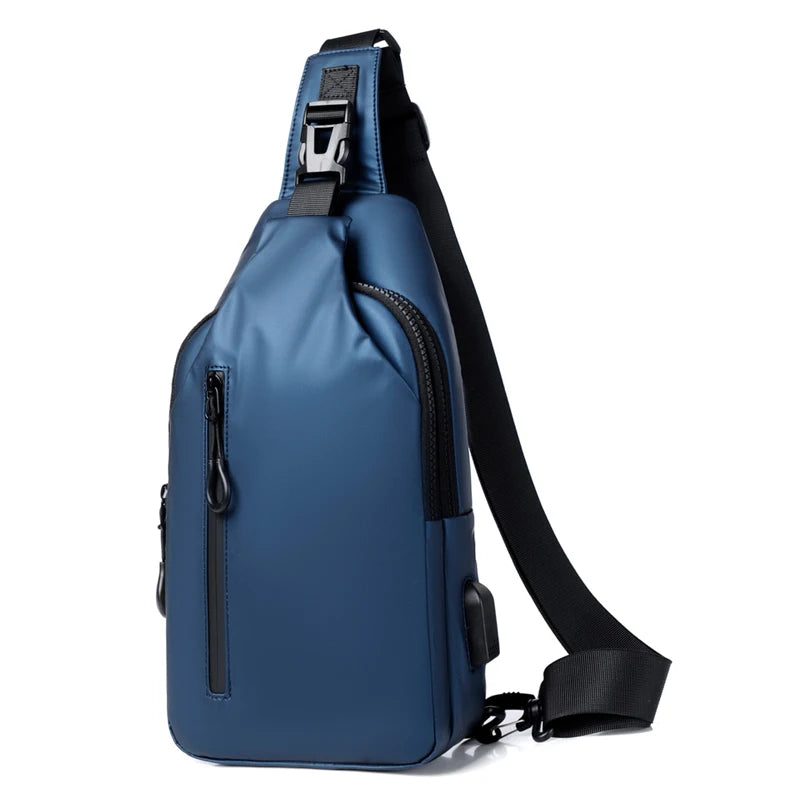 Multifunctional Chest Bag for Men | Cross Body with USB Charging