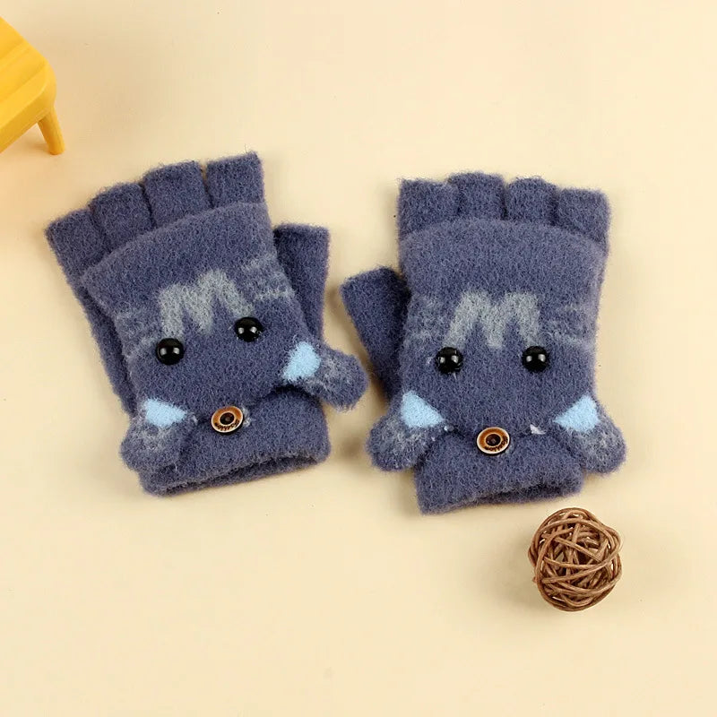 Kids Winter Fleece Gloves | Cozy Plush Mittens for Cold Weather