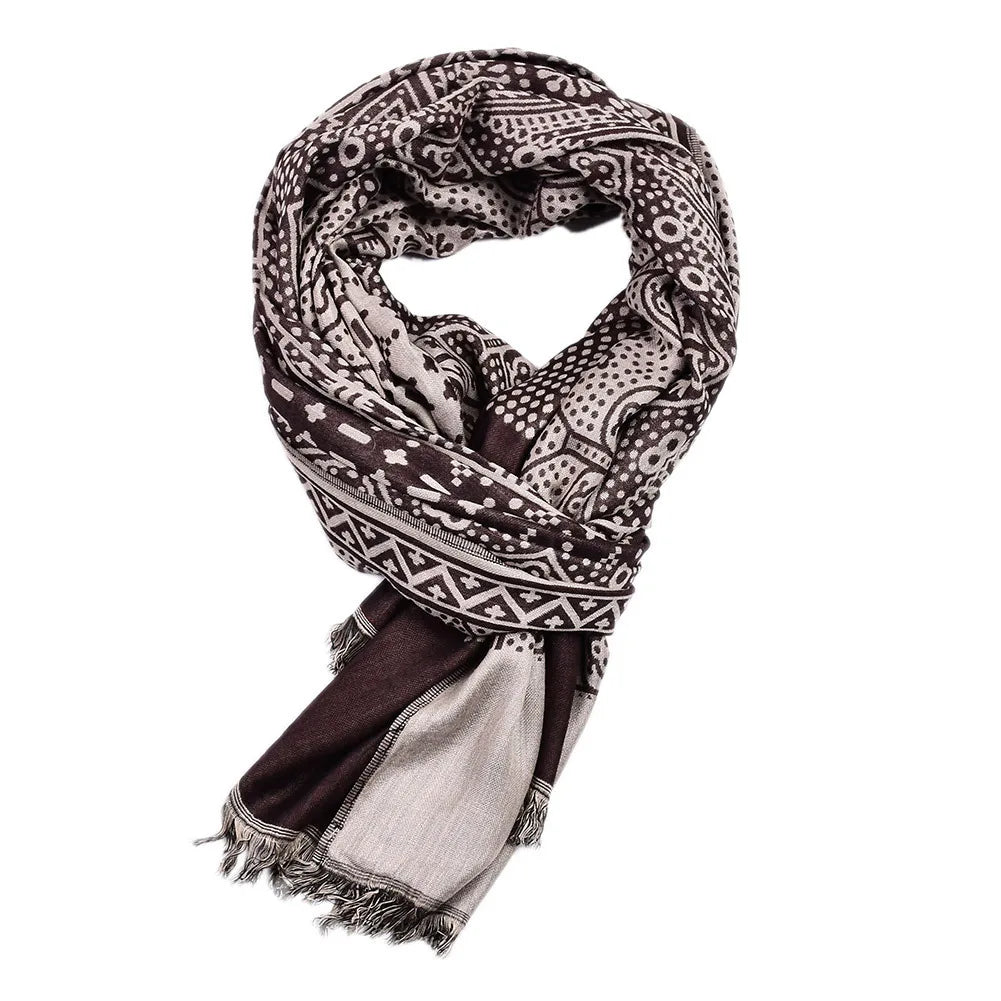 Paisley Pashmina Men's Scarf | Cozy Winter Accessory for Style