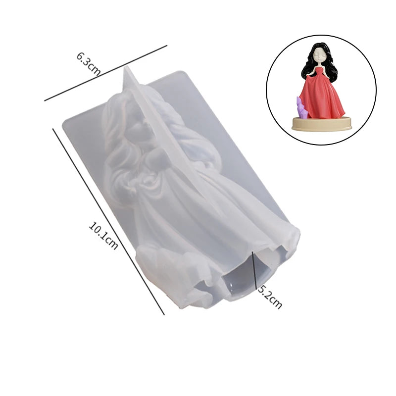 3D Female Portrait Candle Silicone Mold | Perfect for Home Decor
