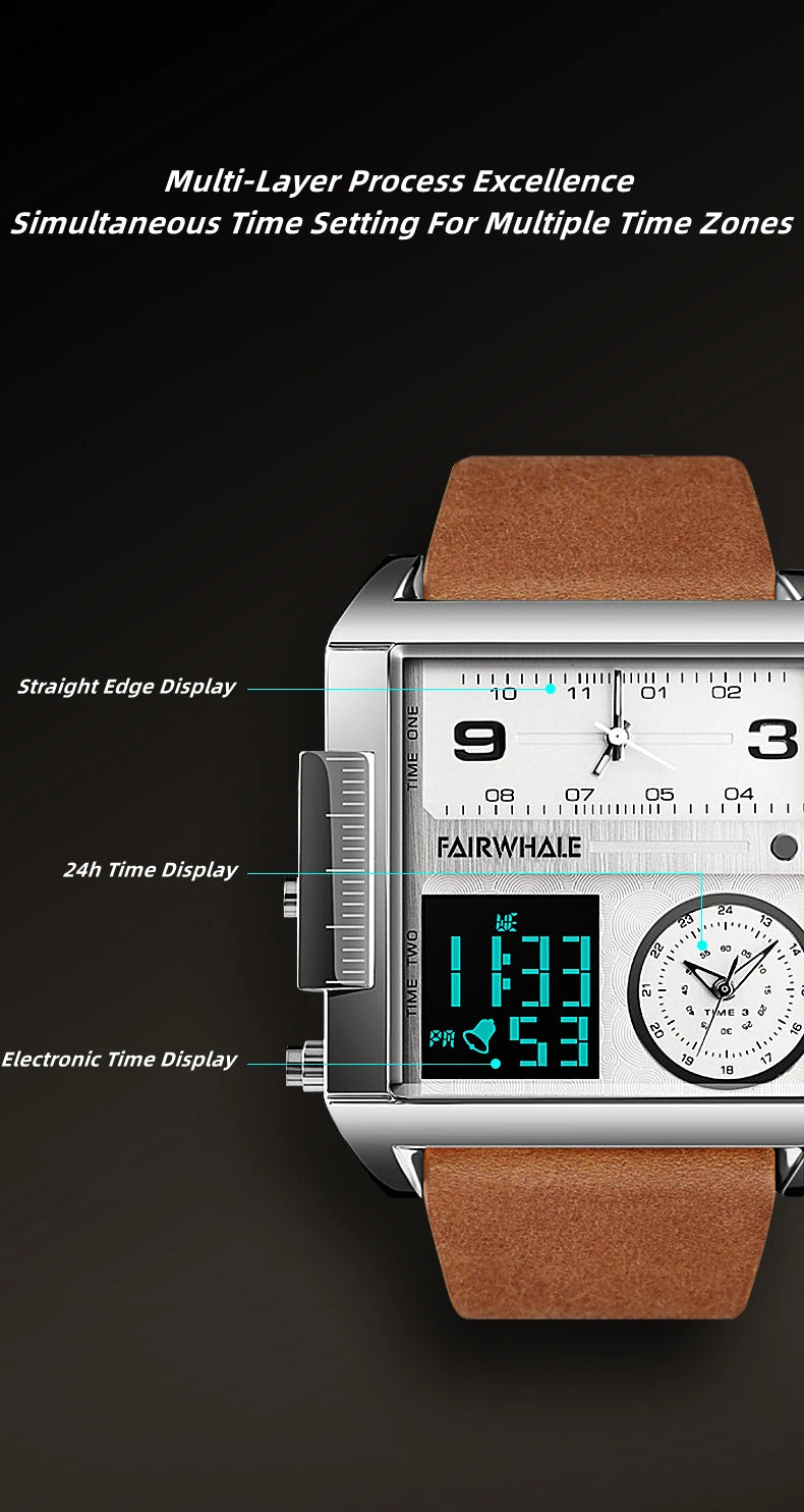 Elegant Men's Electronic Quartz Watch | Luminous Vintage Sports Timepiece