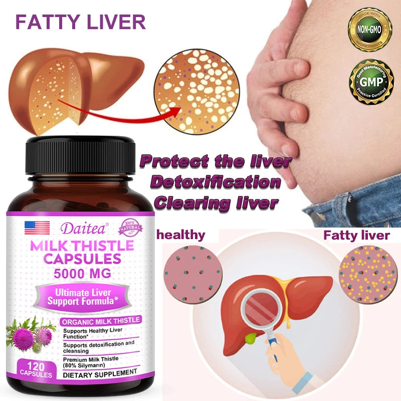 Organic Milk Thistle Extract Liver Capsules | Detox & Support Health
