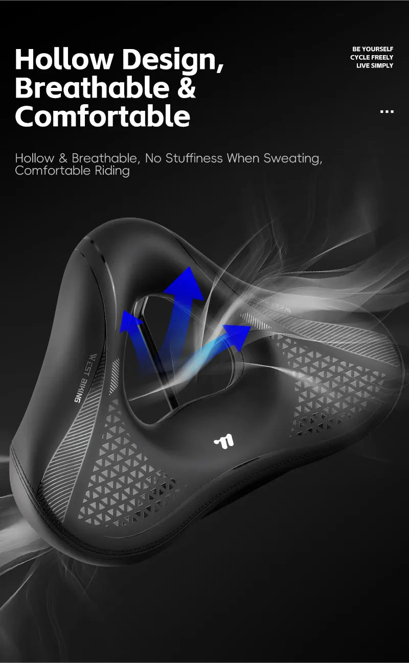 High-Elastic Shock-Absorbing Bicycle Saddle | Comfortable Bike Seat