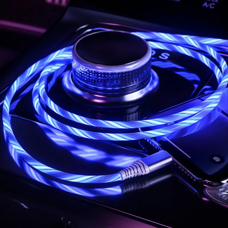 Glowing LED Fast Charging Data Cord | Type C & Micro USB Cable