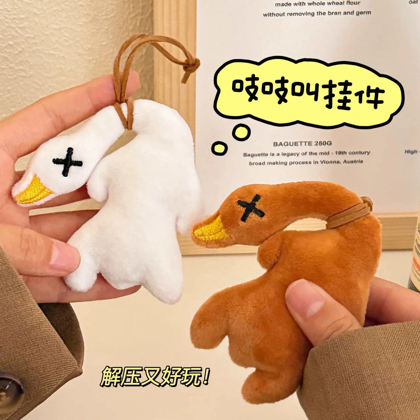 Funny Goose Keychain Squeak Pendant | Whimsical Backpack Accessory