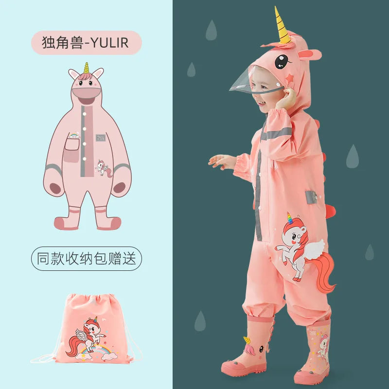 Kids Waterproof Dinosaur Raincoat | Perfect for Boys & Girls