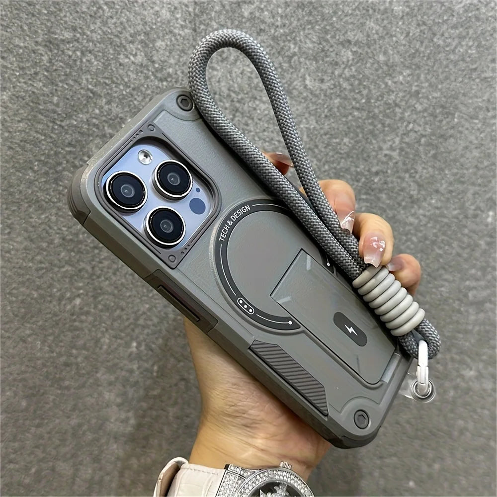 Luxury Magnetic Kickstand Case for iPhone - Shockproof & Stylish