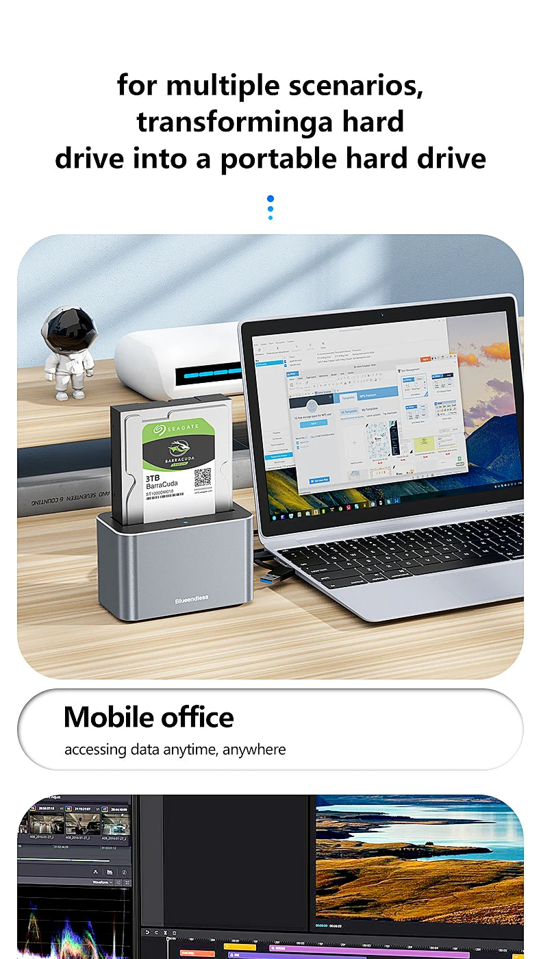 2.5/3.5 Inch SAS/SATA Hard Disk External Case | USB 3.0 Docking Station