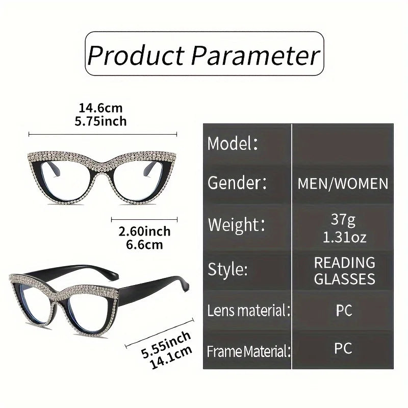 Elegant Cat Eye Reading Glasses | Blue Light Blocking Design
