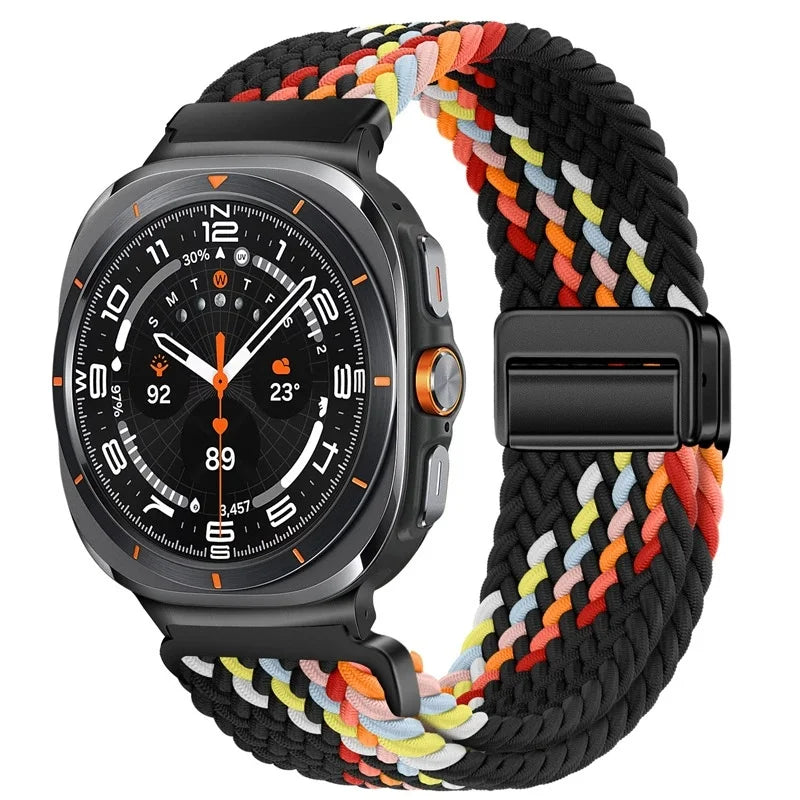 Nylon Braided Loop Strap | Magnetic Sport Bracelet for Watches