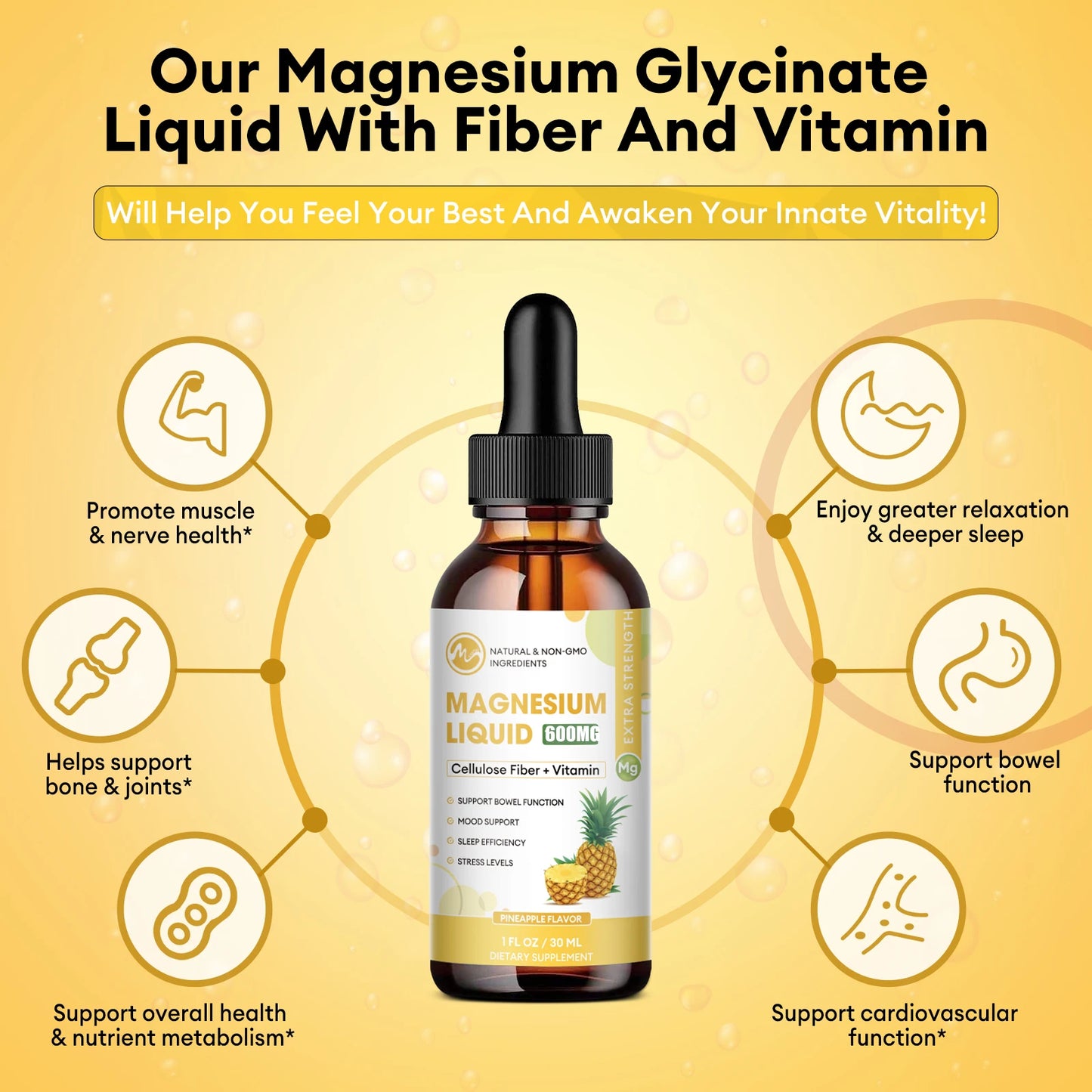 Magnesium Glycinate Drops for Relaxation & Mood Support