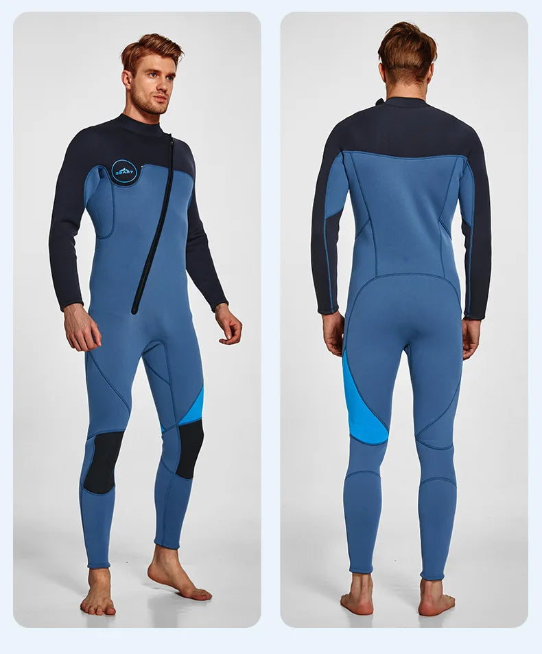 3mm Neoprene Full Sleeve Wetsuit for Men | Perfect for Water Sports