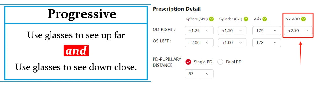 Oversized Anti Blue Light Prescription Glasses for Men & Women