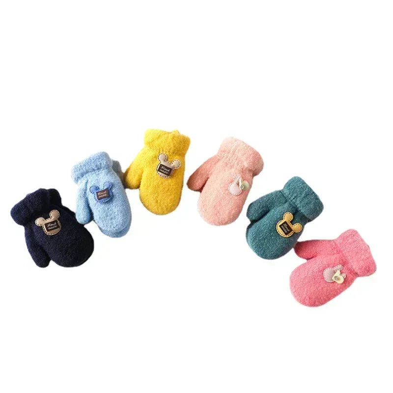 Warm Winter Mittens for Kids | Plush Mohair Gloves for Girls & Boys
