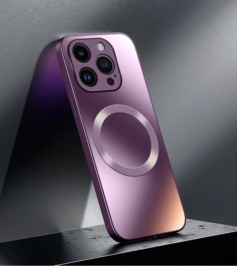 AG Matte Silicone Hard Case For Magsafe iPhone 17 Air 16 16E 15 14 13 12 11 Pro X XS Max Mini Plus Frosted Phone Magnetic Cover