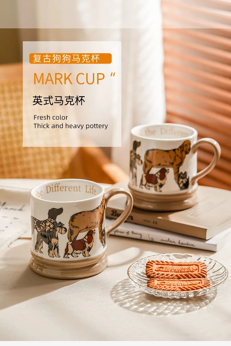 Cute Puppy Ceramic Mug | High Aesthetic Gift for Dog Lovers