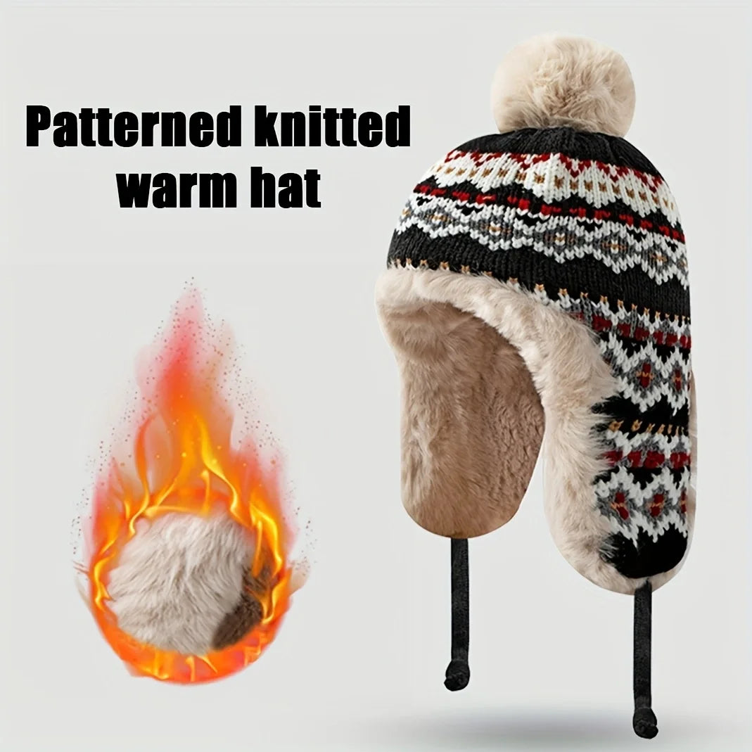 Women's Plush Fleece Lined Bomber Hat | Cozy Winter Earflap Cap
