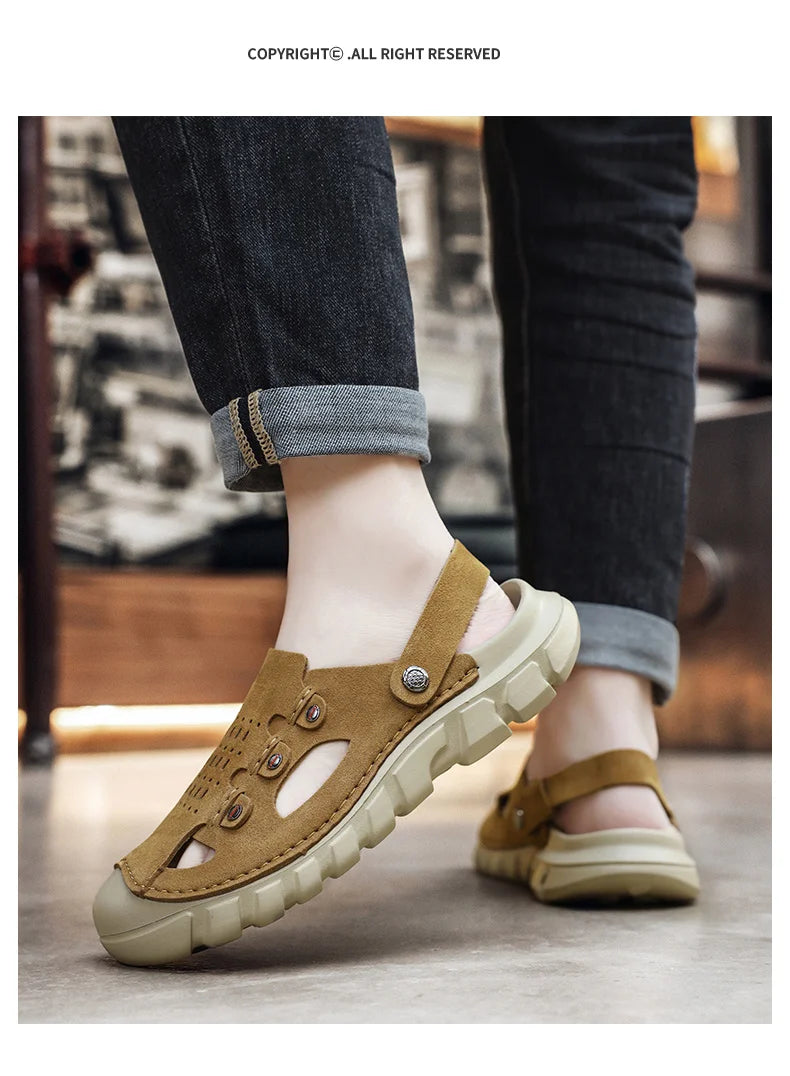 Men’s Two-Way Wearing Hollow Out Sandals | Breathable Summer Footwear