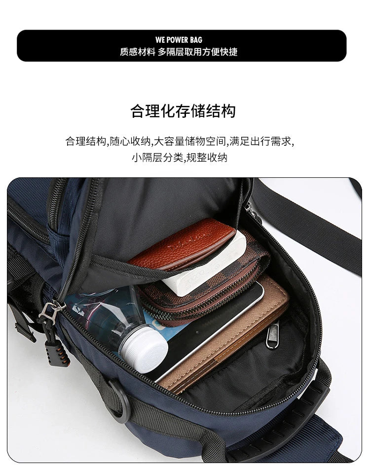 Men's Fashion Oxford Waist Pack | Versatile Casual Chest Bag