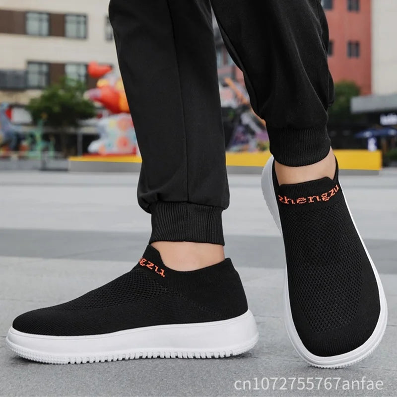 Unisex Wide Foot Sports Shoes | Breathable Slip-On Walking Sneakers