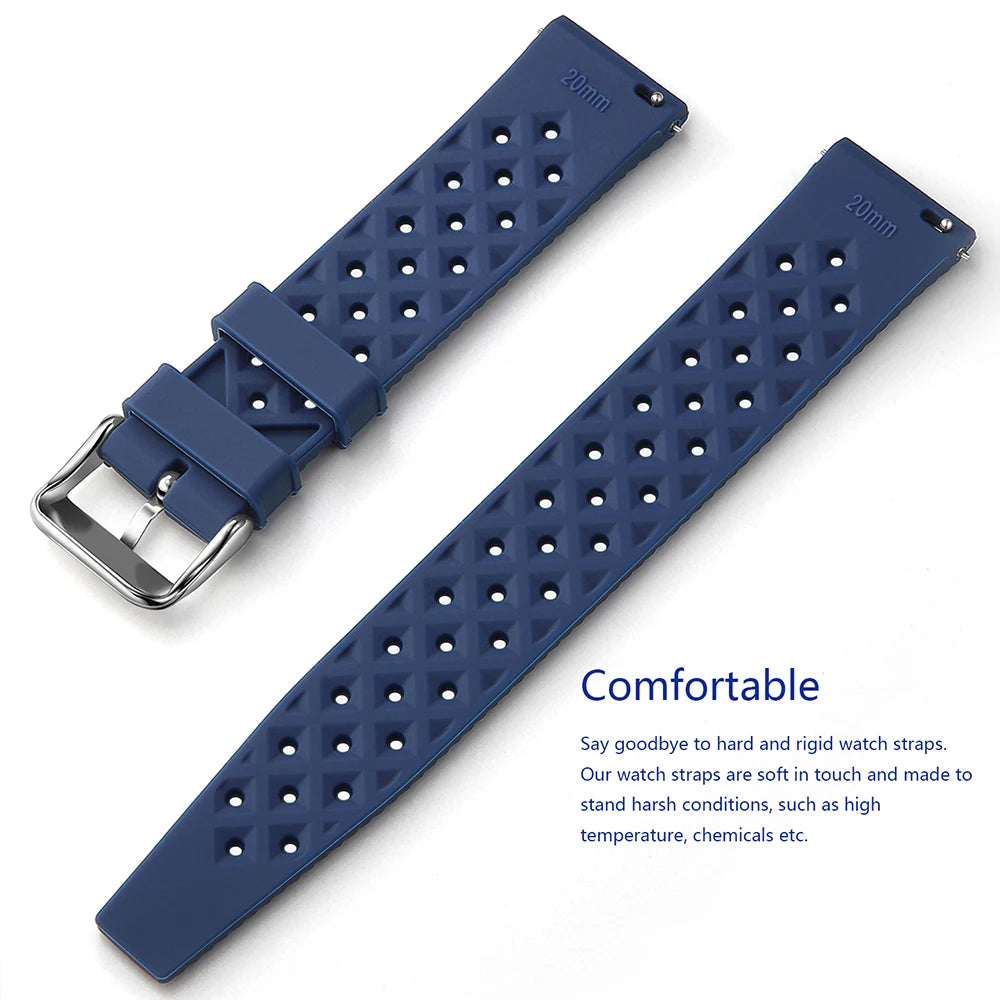 Tropical Silicone Watch Band | Quick Release Rubber Strap