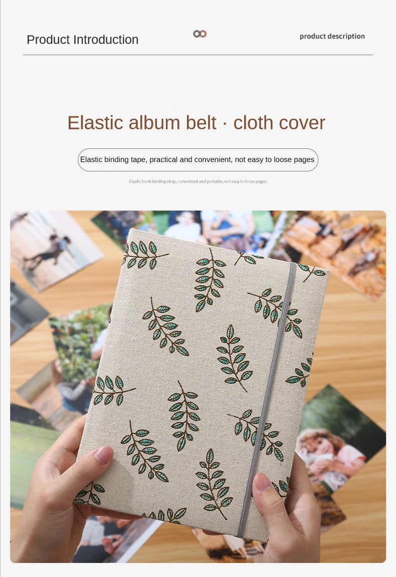 200pcs 6-inch Fabric Photo Album | Large Capacity Family Keepsake