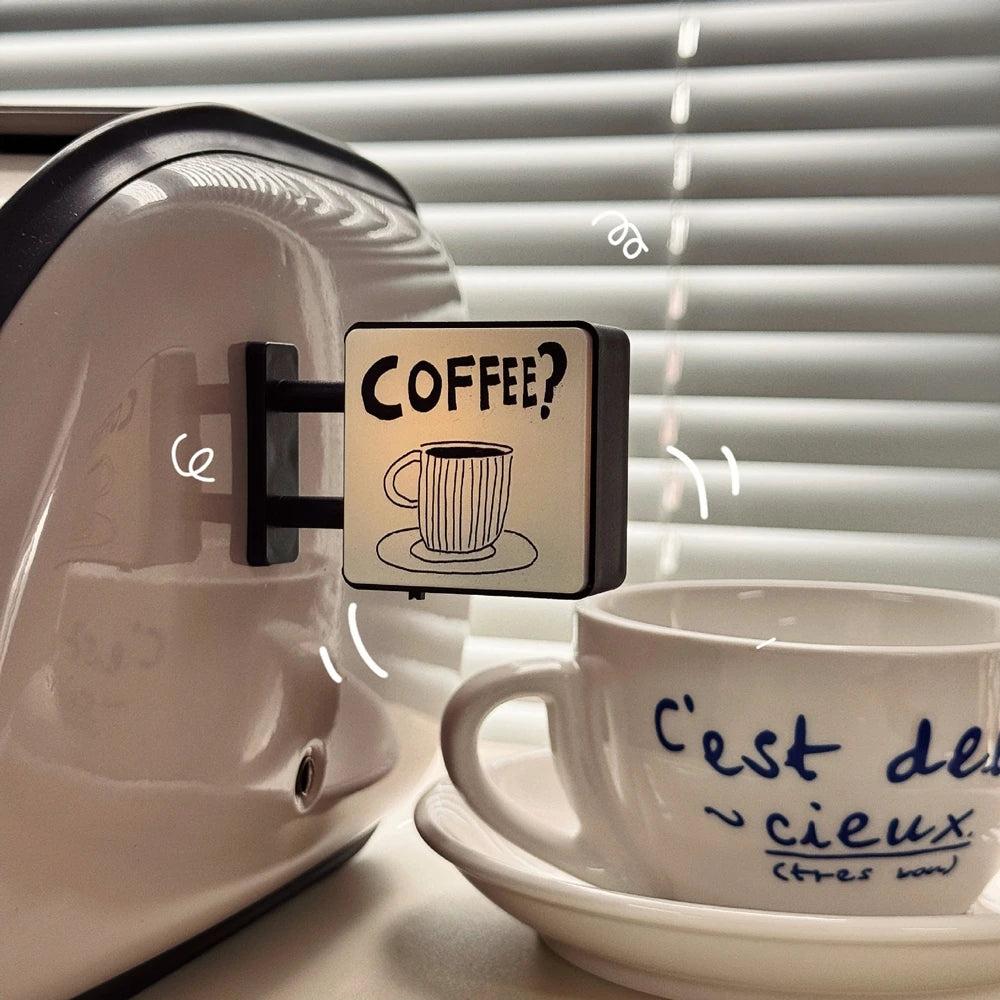 Retro Coffee Corner Refrigerator Magnet | Glowing Home Decor
