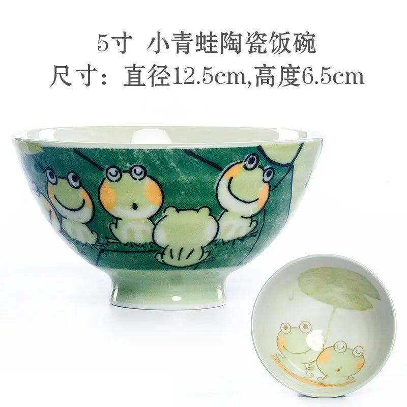 Cute Animal Ceramic Bowls | Adorable Lucky Cat Rice Bowl