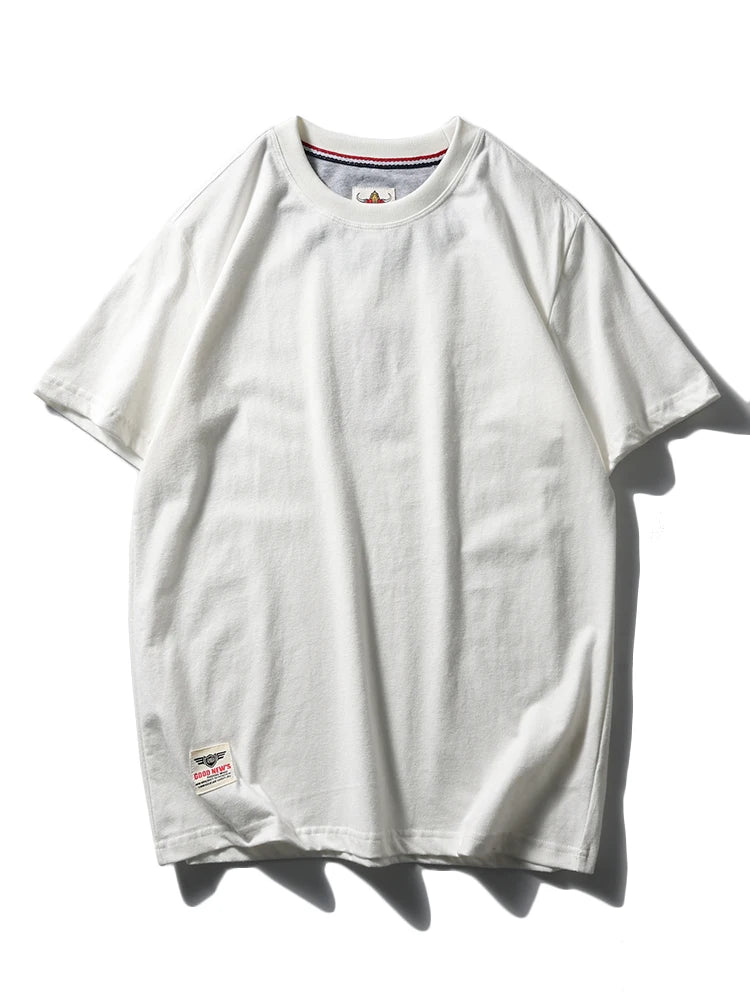 Men's Retro Solid Color Short Sleeve T-shirt | Summer Fashion Top