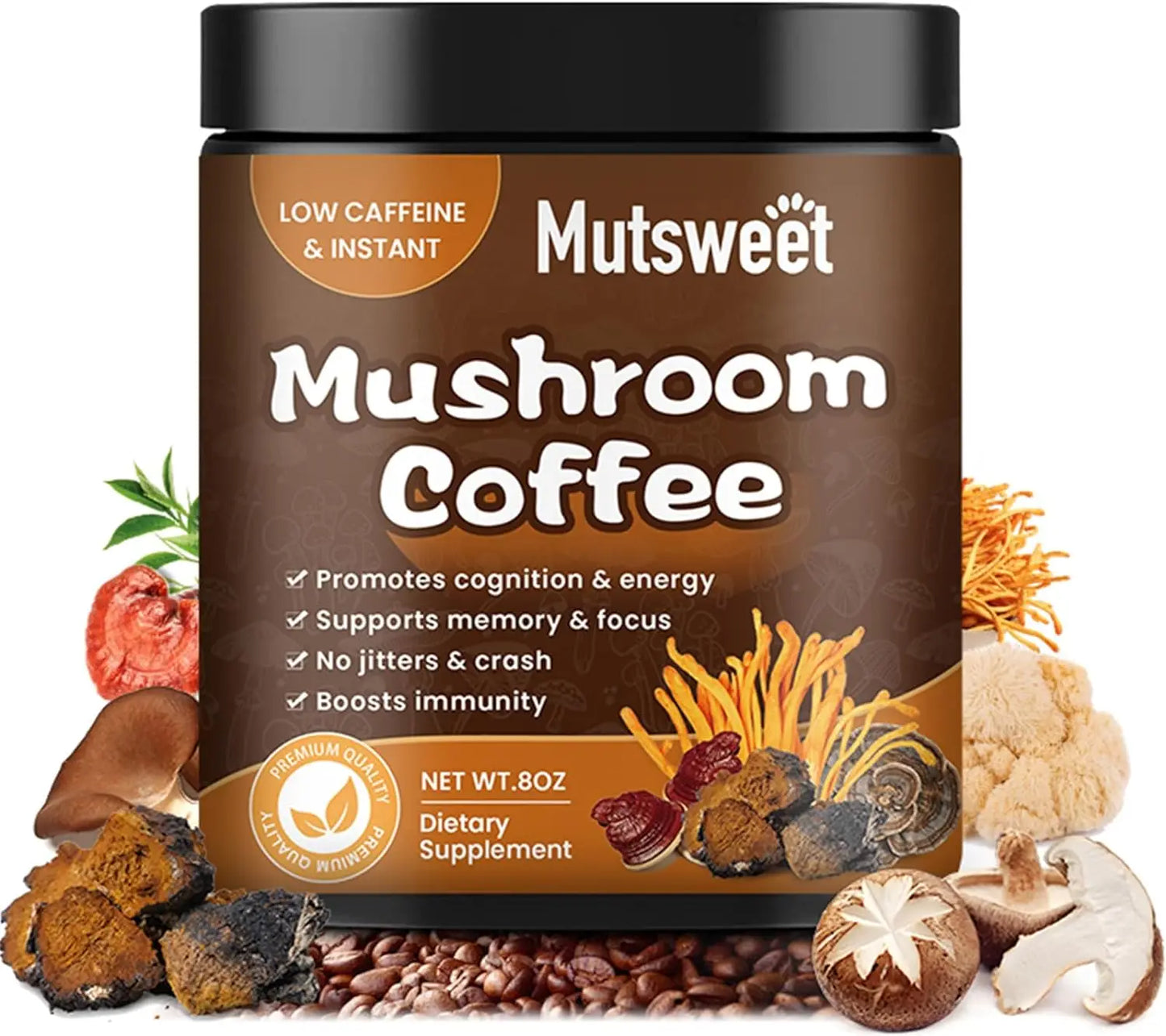 Lion's Mane Mushroom Coffee with Reishi | Enhance Focus & Mood