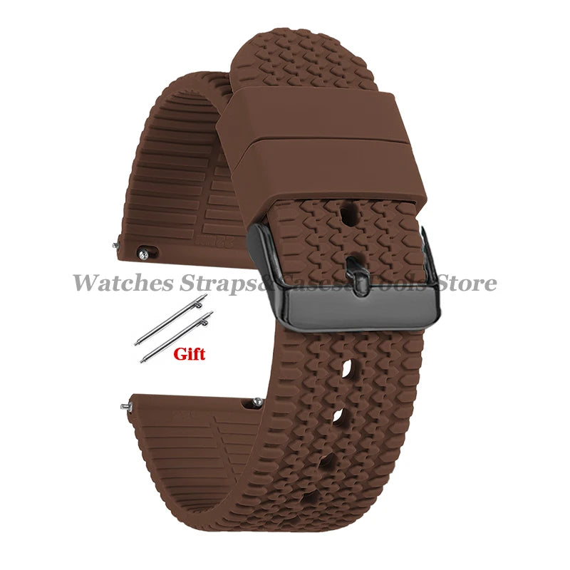 Soft Silicone Watch Bands | Quick Release Rubber Strap for All Watches