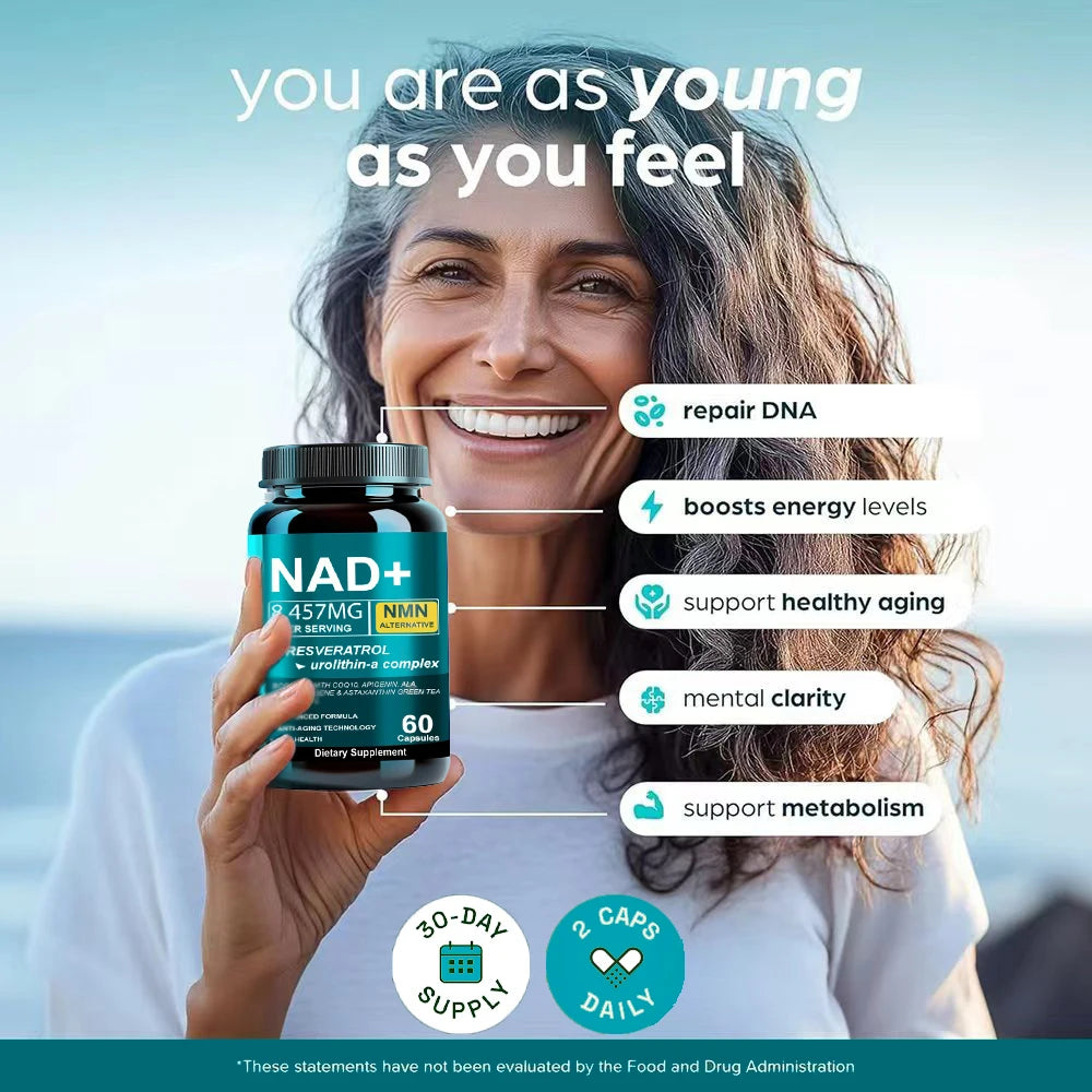 Liposomal NAD+ Supplement for Energy, Focus & Anti-Aging Support