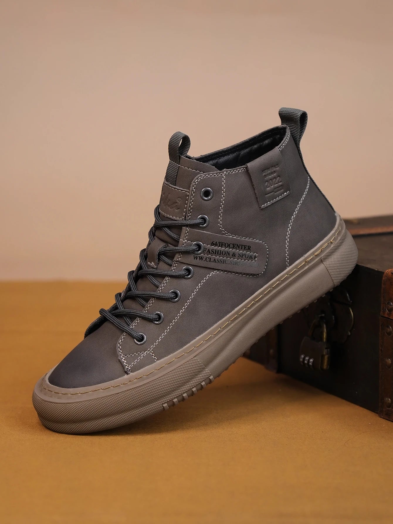 Men's High-Top Fashion Sneakers | Trendy Autumn & Winter Shoes