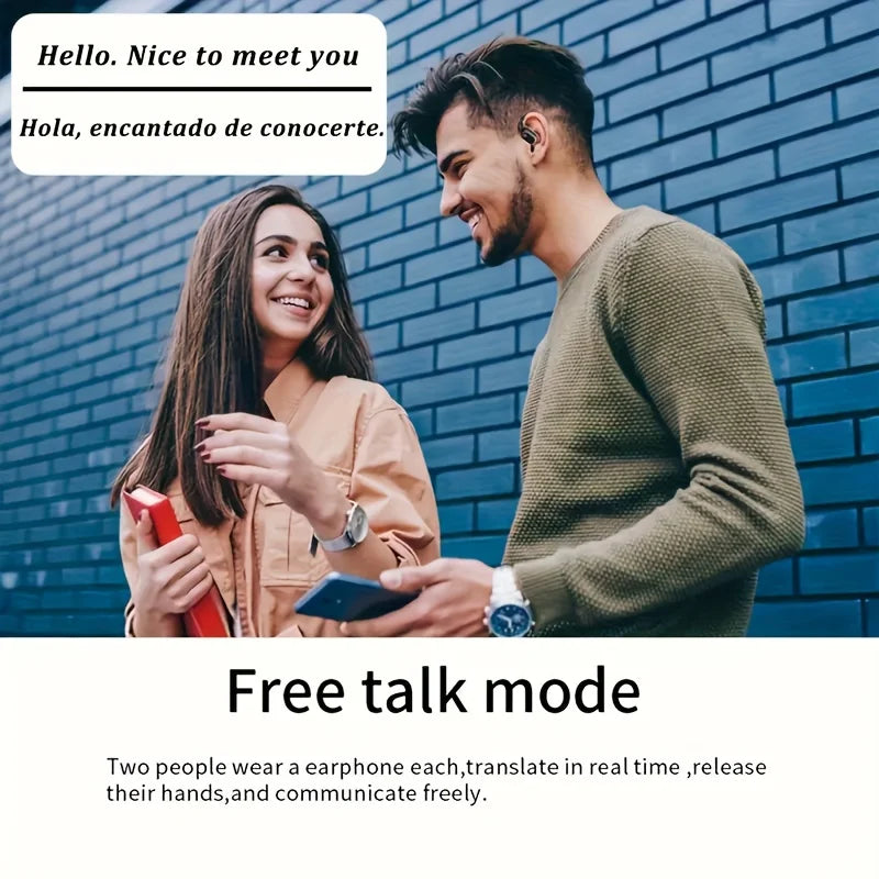 AI Real-Time Translator Bluetooth Headphones | Multi-Language TWS Earbuds