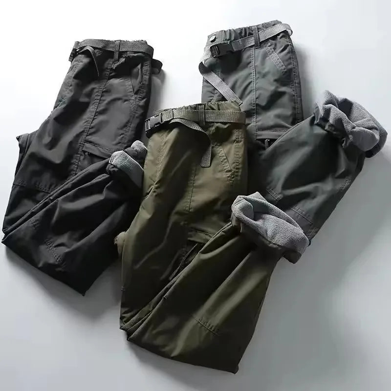 Thick Waterproof Fleece Cargo Pants | Ideal Winter Outdoor Wear