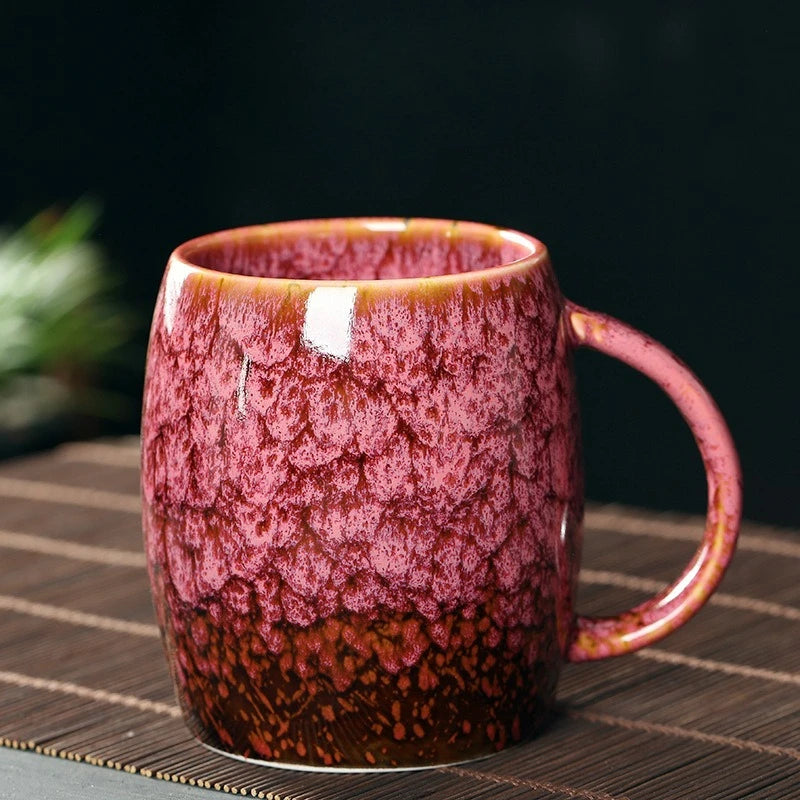High-Capacity Ceramic Coffee Cup | Vintage Japanese Drinkware
