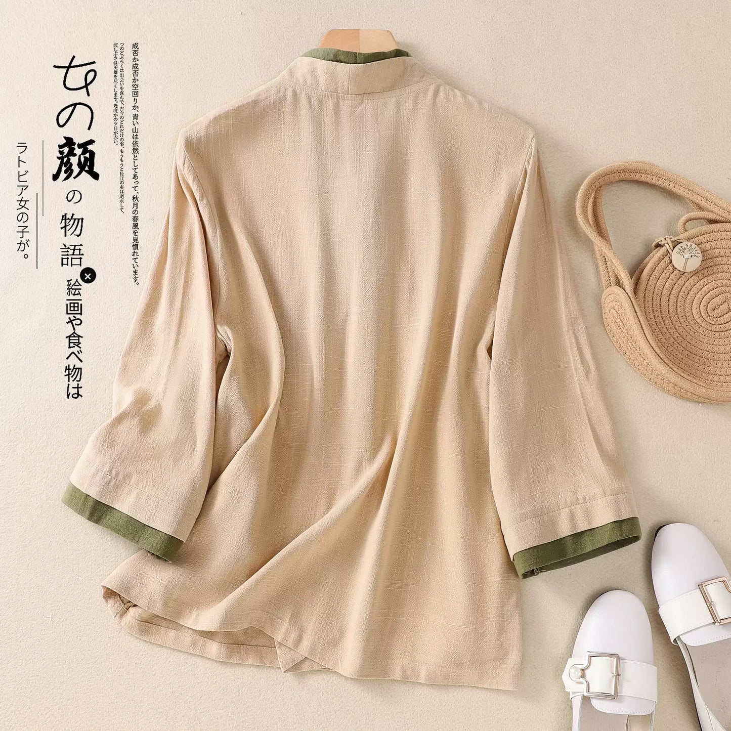 Women's Zen Chinese Top | Comfortable Summer Hanfu Tea Clothing