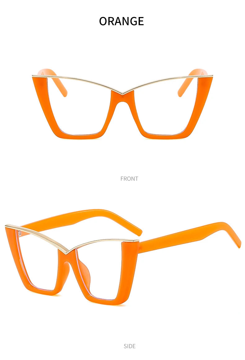 Chic Oversized Cat Eye Glasses | Stylish Blue Light Blocking Eyewear