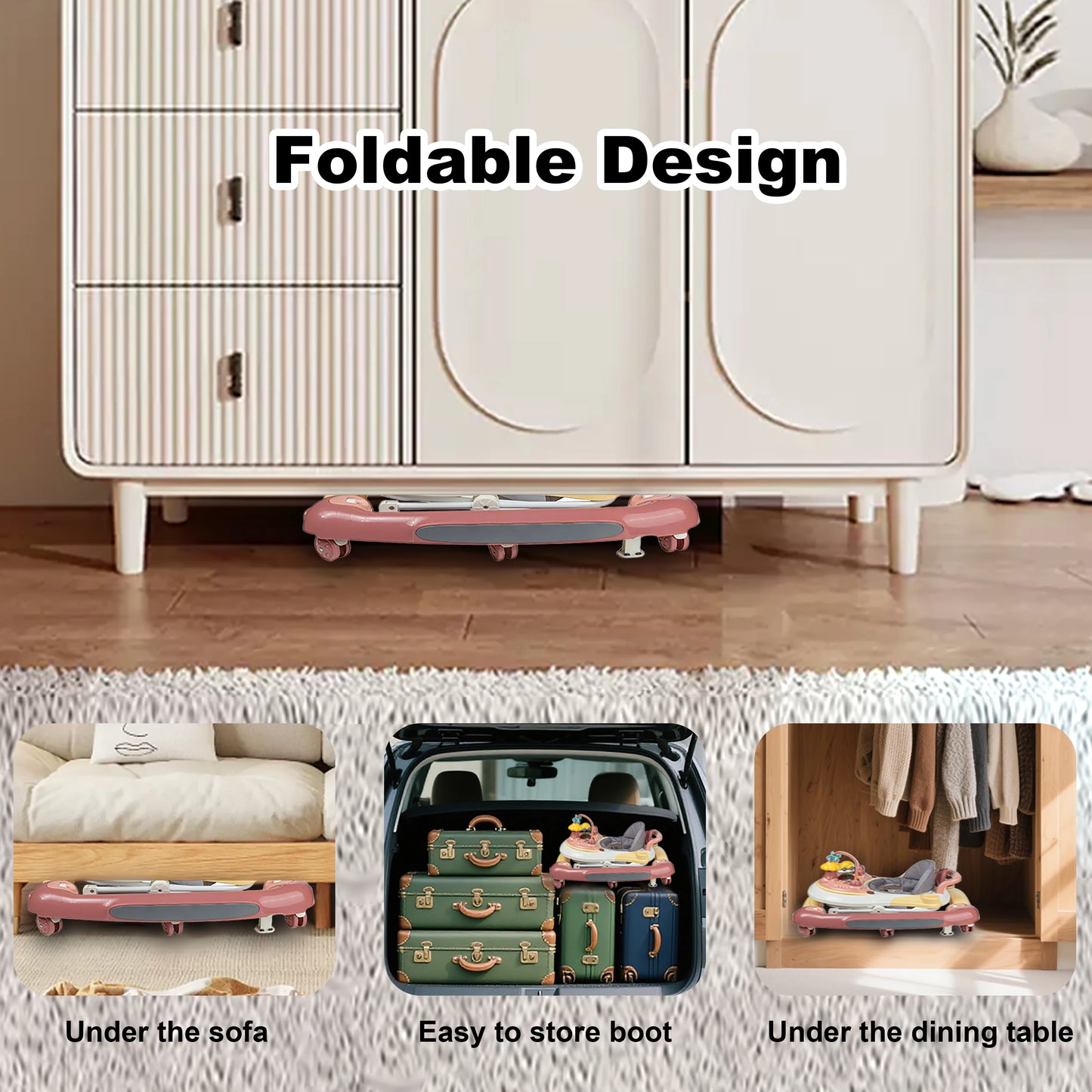 Multi-Functional Baby Walker with Awning | Safe & Fun Mobility