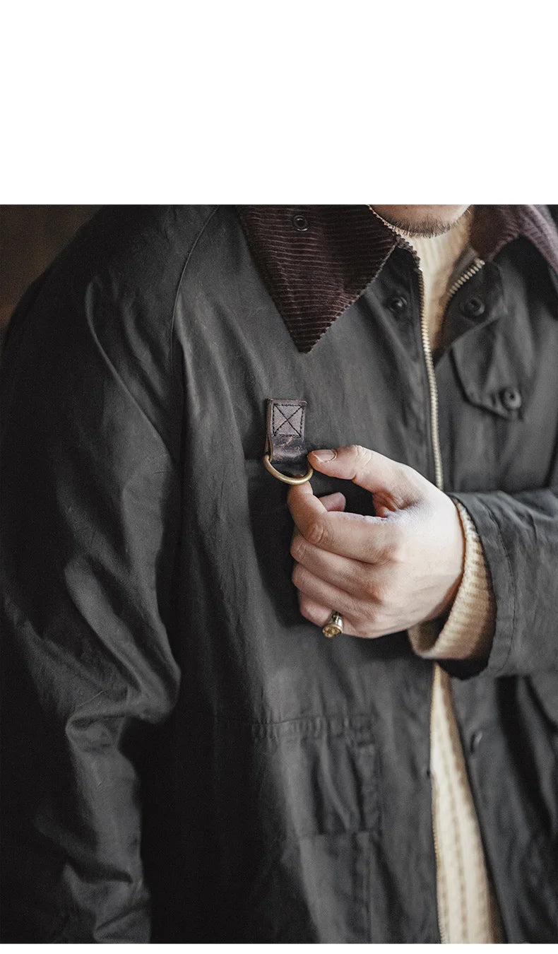 Vintage Waxed Fishing Jacket for Men | Classic Outdoor Coat