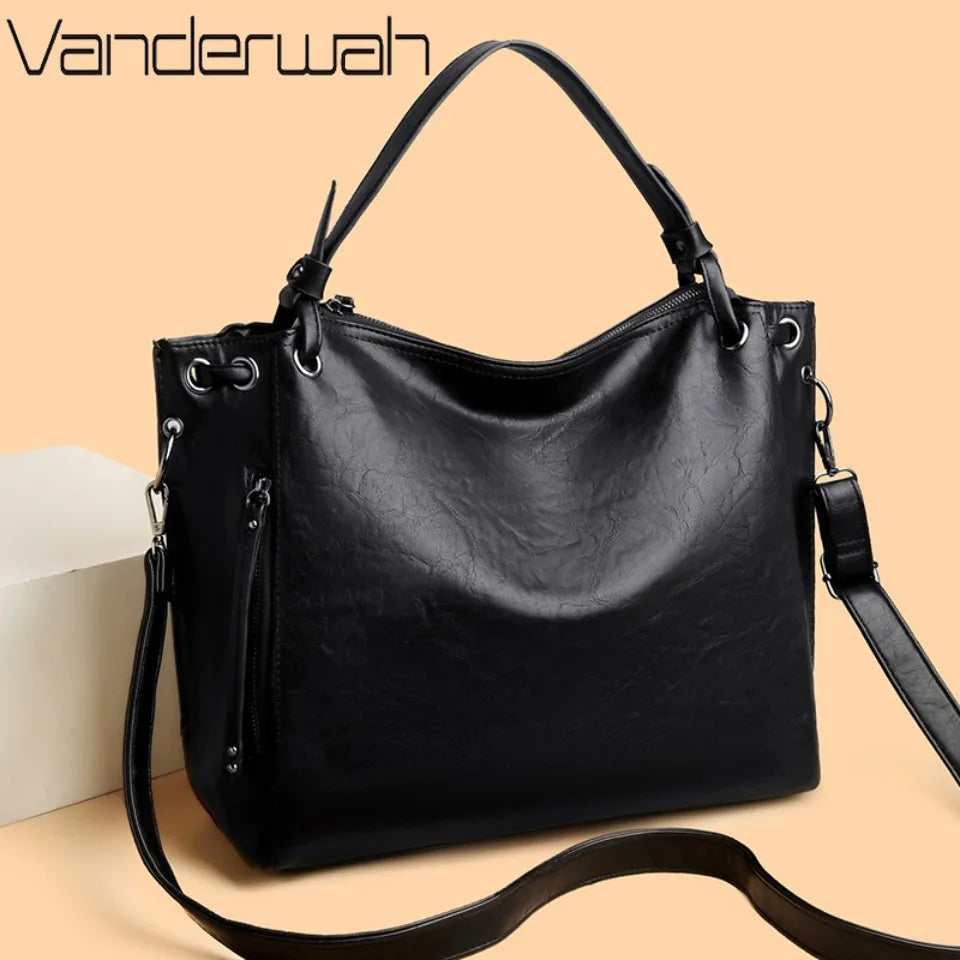 Stylish Large Capacity PU Leather Handbags for Women