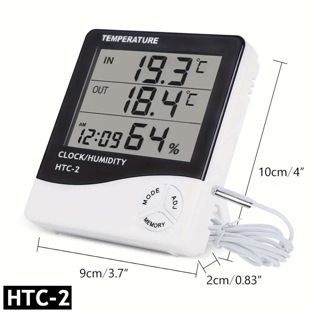 Multifunction LED Thermometer & Humidity Meter | Home Weather Station