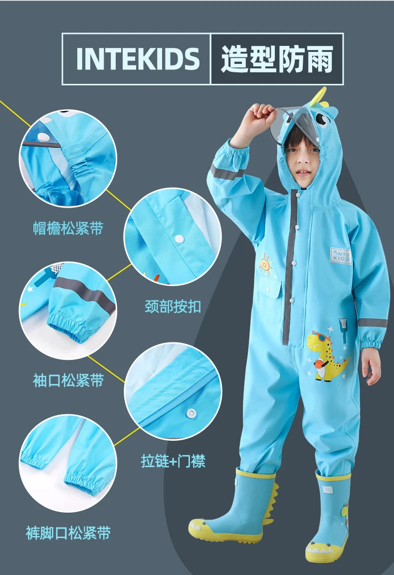 Kids Waterproof Dinosaur Raincoat | Perfect for Boys & Girls