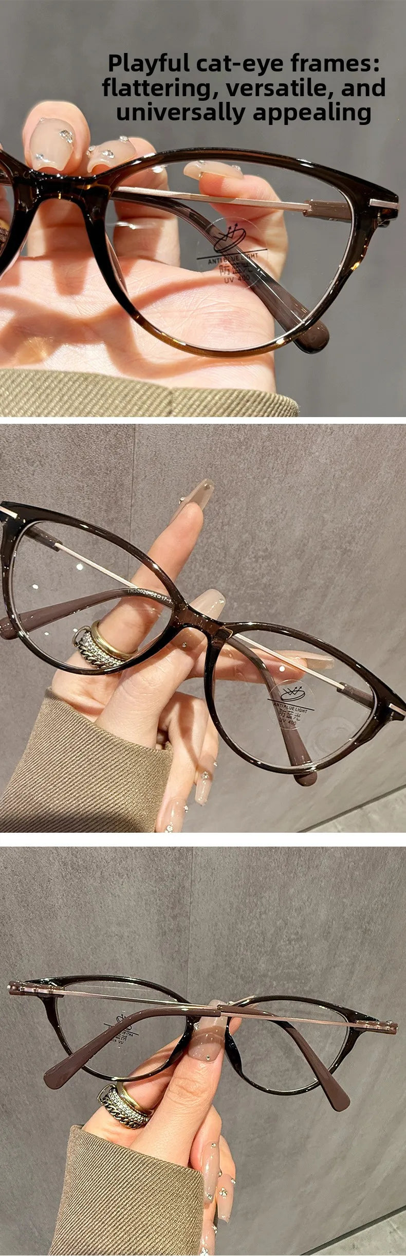 Stylish Women's Cat Eye Anti Blue Light Glasses | Prescription Ready