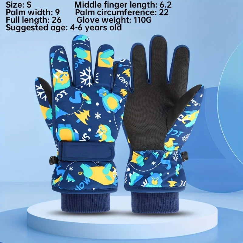 Guantes de esquí de invierno para niños | Cálidos y con diseños bonitos para los pequeños